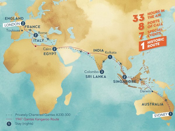 நாட்டுக்கு வரலாற்றுச் சிறப்புமிக்க ‘Kangaroo Route’ வானூர்தி