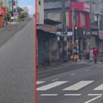 வீதியில் கல்தூள் கொட்டியதால் ஏற்பட்ட அசம்பாவிதம்!!