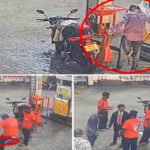 எரிபொருள் நிரப்பு நிலையத்தில் தீமூட்டிய நபரால் பரபரப்பு!!