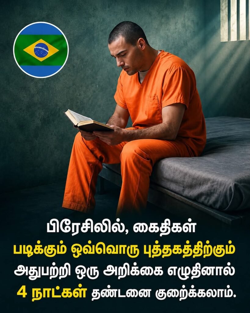 புத்தகம் வாசிப்பதால் தண்டனை குறைப்பு – பிரேசிலில் புதிய நடைமுறை!!