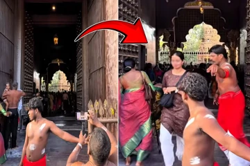 நல்லூர் ஆலய வளாகத்தில் இருந்து திடீரென வெளியேற்றப்பட்ட பெண்!!